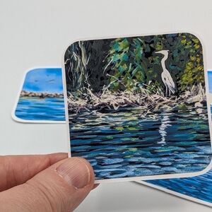 Artist Own Coastal Lighthouse Sticker Set Of 4